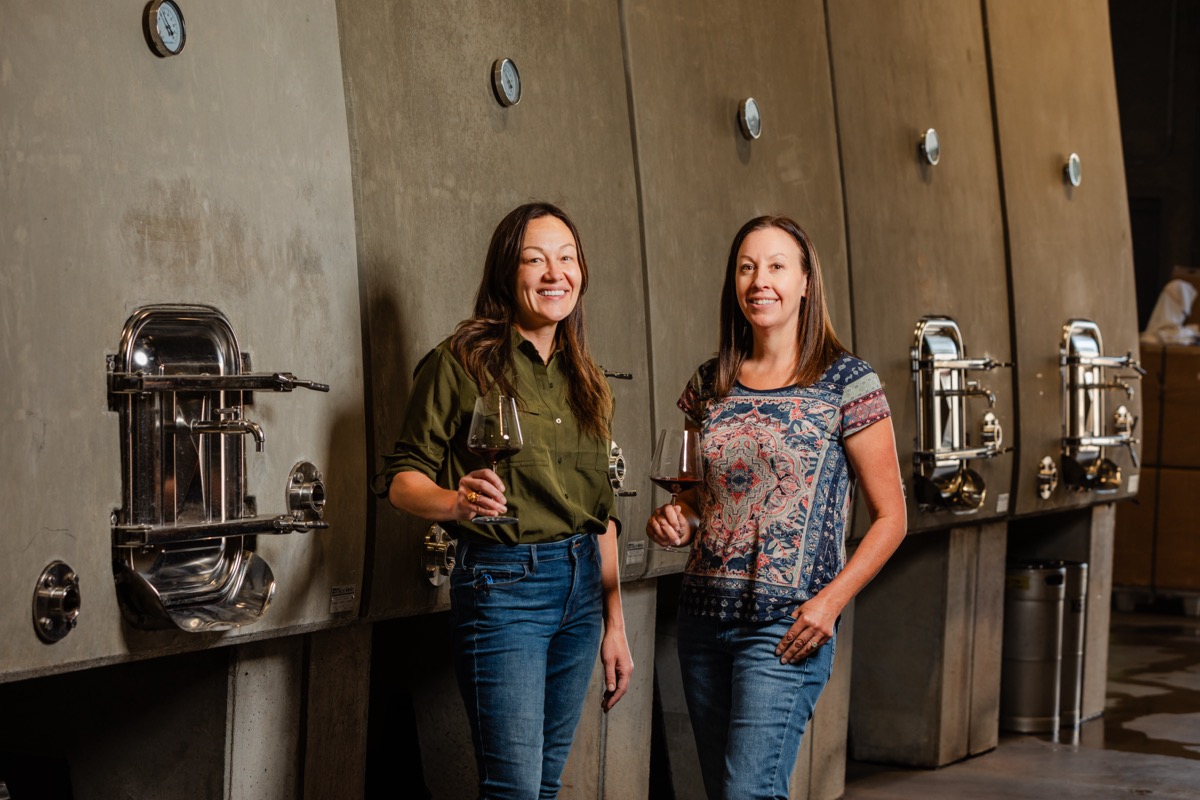Winemaking Team: Suzanne Harryman & Sally Johnson Blum